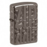 Зажигалка Zippo Armor Reverse Carve Zippo Design Black Ice 46312