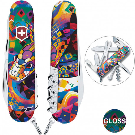 Складной нож Victorinox CLIMBER ZODIAC Яркая змея 1.3703.Z4260pk