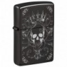Зажигалка Zippo Classic Royal Skull Design High Polish Black 46699
