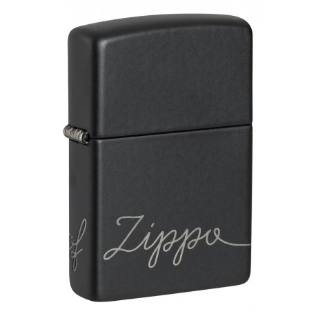 Запальничка Zippo Classic Zippo Design Black Matte 48979