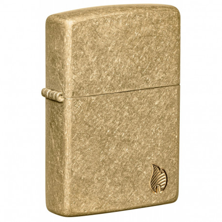 Зажигалка Zippo Armor Flame Tumbled Brass 46398