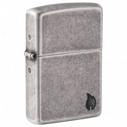 Зажигалка Zippo Armor Flame Antique Silver Plate 46399