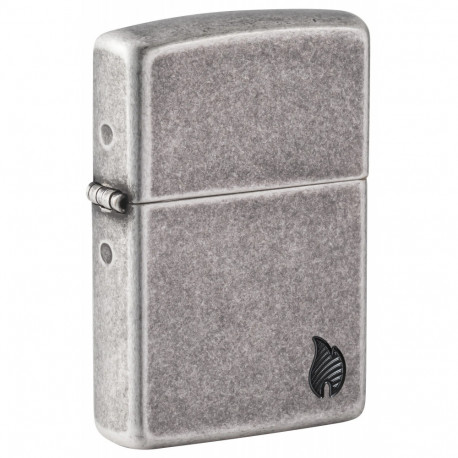 Запальничка Zippo Armor Flame Antique Silver Plate 46399