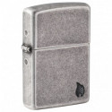 Запальничка Zippo Armor Flame Antique Silver Plate 46399