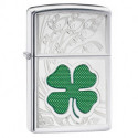 Запальничка Zippo Classic Shamrock Design High Polish Chrome 24699