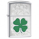 Зажигалка Zippo Classic Shamrock Design High Polish Chrome 24699
