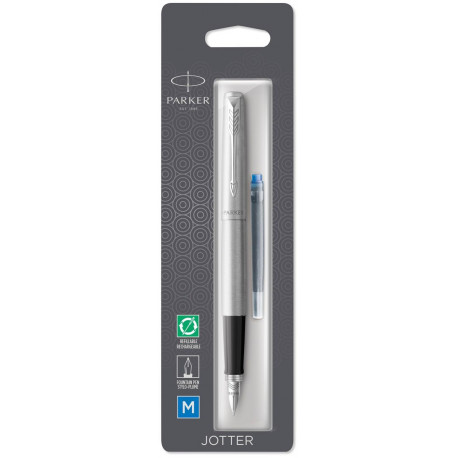 Ручка перьевая Parker JOTTER 17 SS CT FP M блистер 16 116