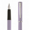 Ручка перова Waterman ALLURE Pastel Purple CT FP F + Картриджі Mini блістер 13 319b2