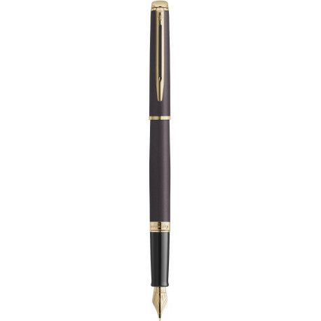 Ручка перова Waterman HEMISPHERE Metallic Lava Black GT FP F 12 090