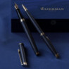 Ручка перова Waterman HEMISPHERE Metallic Lava Black GT FP F 12 090