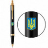 Ручка кулькова Parker IM UKRAINE Black GT BP Герб України синьо-жовт. 22032_T0076u