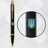 Ручка кулькова Parker IM UKRAINE Black GT BP Герб України синьо-жовт. 22032_T0076u