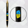 Ручка кулькова Parker IM UKRAINE Black GT BP Тризуб фігурний на тлі прапора 22032_T1026u