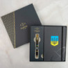 Набір Parker IM UKRAINE Black GT BP Тризуб синьо-жовт. (кулькова ручка + блокнот Parker)