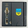 Набір Parker IM UKRAINE Black GT BP Тризуб синьо-жовт. (кулькова ручка + блокнот Parker)