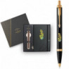 Набор Parker IM UKRAINE Black GT BP Цветы (шариковая ручка + блокнот Parker)