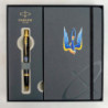 Набор Parker IM UKRAINE Black GT BP Трезубец-ласточка (шариковая ручка + блокнот Parker)