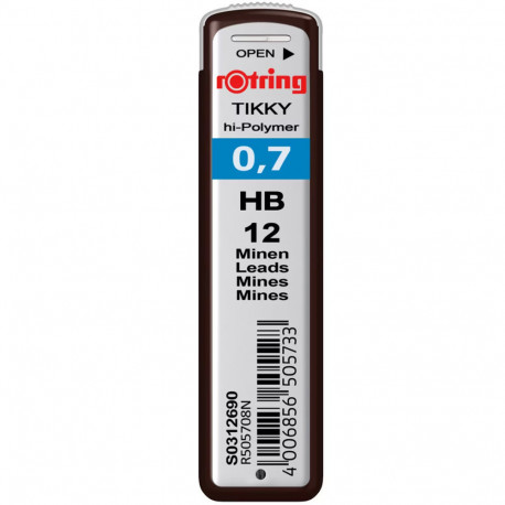 Грифели Rotring 0,7мм HB (12) S0312690