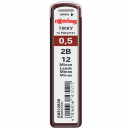 Грифели Rotring 0,5мм 2B (12) S0312630