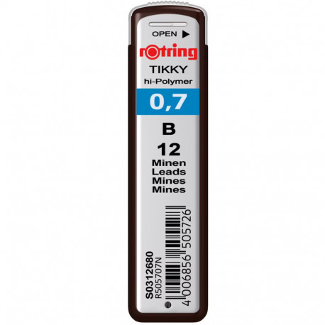 Грифели Rotring 0,7мм B (12) S0312680