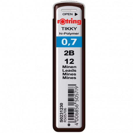 Грифели Rotring 0,7 мм 2B (12) S0231230