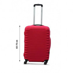 Чехол Coverbag полиэстер на чемодан L красный Высота 65-80см CvP0207L