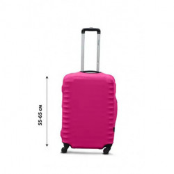 Чехол Coverbag полиэстер на чемодан M фуксия Высота 55-65см CvP0209M