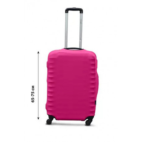Чехол Coverbag полиэстер на чемодан L фуксия Высота 65-80см CvP0209L