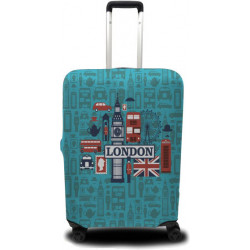 Чехол Coverbag полиэстер на чемодан S Лондон Высота 45-55см CvP0412S