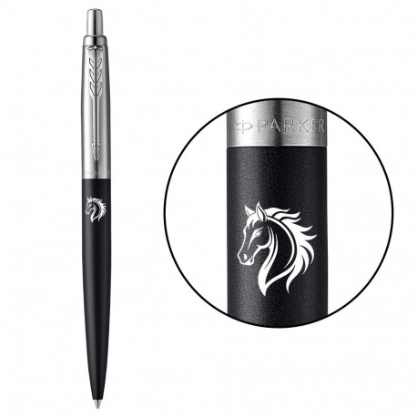 Ручка шариковая Parker JOTTER ZODIAC Bond Street Black CT BP Огненный конь 16232_Z501w