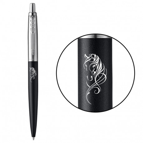 Ручка шариковая Parker JOTTER ZODIAC Bond Street Black CT BP Красный конь 16232_Z502w
