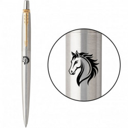 Ручка шариковая Parker JOTTER ZODIAC Stainless Steel GT BP Огненный конь 16032_Z501b