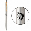 Ручка шариковая Parker JOTTER ZODIAC Stainless Steel GT BP Огненный конь 16032_Z501b