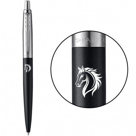 Ручка шариковая Parker JOTTER ZODIAC Bond Street Black CT BP Огненный конь 16232_Z501w