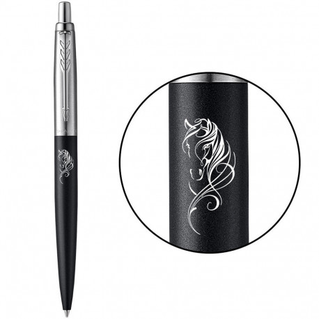 Ручка шариковая Parker JOTTER ZODIAC Bond Street Black CT BP Красный конь 16232_Z502w