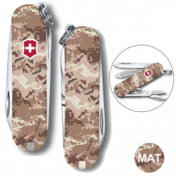 Складаний ніж Victorinox CLASSIC SD ARMY Піксель пісочний з черв. Лого 0.6223.7.W3945pw
