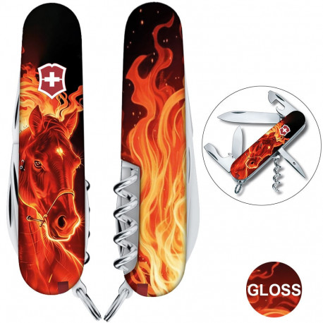 Складной нож Victorinox SPARTAN ZODIAC Красный огненный конь 1.3603.Z5200pk