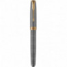 Набор Parker SONNET Cisele Silver GT FP18 F (перьевая ручка + кож.чехол)