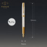 Набір Parker SONNET Silver Mistral GT FP18 F (перова ручка + шкір.чохол)