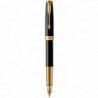 Набір Parker SONNET Black Lacquer GT FP18 F (перова ручка + шкір.чохол)