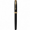 Набір Parker SONNET Black Lacquer GT FP18 F (перова ручка + шкір.чохол)