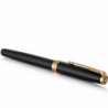 Набір Parker SONNET Black Lacquer GT FP18 F (перова ручка + шкір.чохол)