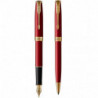 Набір ручок Parker SONNET Intense Red GT FP+BP (перова + кулькова)