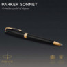 Набір Parker SONNET Matte Black Lacquer GT BP (кулькова ручка + чохол)