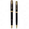 Набір ручок Parker SONNET Matte Black GT FP+BP (перова + кулькова)