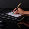 Набор Parker PARKER 51 Deluxe Black GT FP18 F (перьевая ручка + кож.чехол)