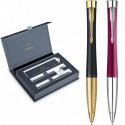 Набор ручек Parker URBAN Muted Black GT BP + Vibrant Magenta CT BP (2 шариковые ручки)
