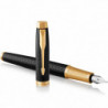 Набор Parker IM Premium Black GT FP F (перьевая ручка + блокнот Parker)