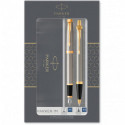 Набор ручек Parker IM Brushed Metal GT FP+BP (перьевая + шариковая)