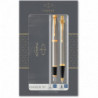 Набор ручек Parker IM Brushed Metal GT FP+BP (перьевая + шариковая)